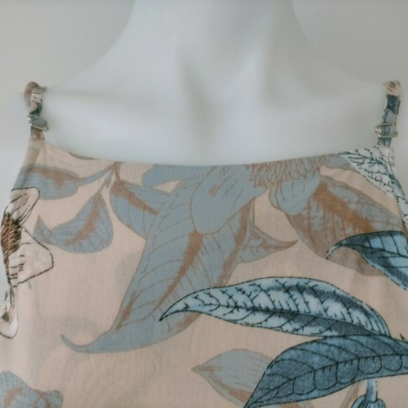 Tree Of Life Carpe Diem Pink Floral Midi Dress Size L Sleeveless Open Back - Picture 4 of 7